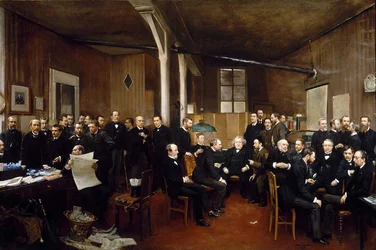 La sala de redacción del Journal des Débats